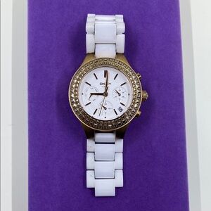 💛 DKNY Gold and White Watch
